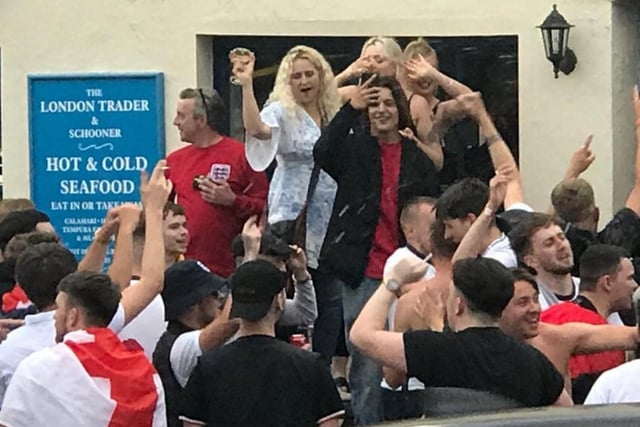 If you want a lively atmosphere then the London Trader at East Beach Street, on Hastings Old Town seafront is a must. These were the scenes outside the Trader when England knocked Germany out of the Euros. Expect a lively, good natured partisan crowd.