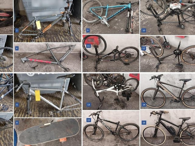 Police have discovered a large quantity of bikes and other items, following suspicious activity reported at a storage container in Sussex.