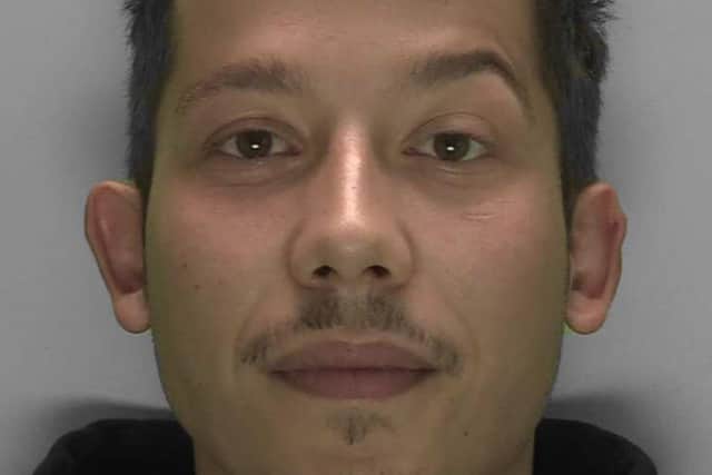 Julian-Cezar Necula, 27, is still wanted by Sussex Police for failing to appear in court for possession of drugs. Picture courtesy of Sussex Police
