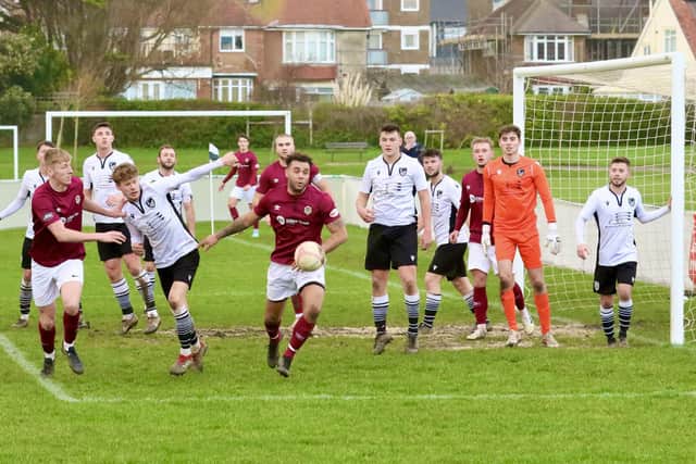 Action from Bexhill's win over Alfold | Picture: Joe Knight