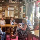 Jess Brown-Fuller MP meets members of CAMRA at the Bell Inn in Chichester