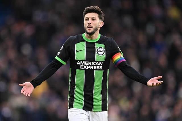 Brighton midfielder Adam Lallana is out of contract this summer