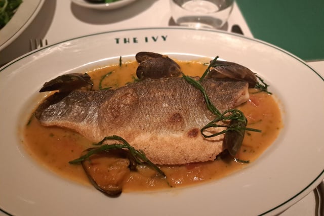Baked Fillet of Sea Bass with Mussels