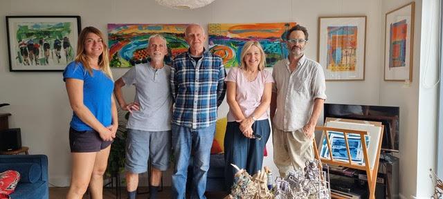 Venue71 exhibitors Rowena Gilbert, Rex Matthews, Dave Stephens, Caroline Smith, Guy Stevens. 6, Houndean Close, Lewes