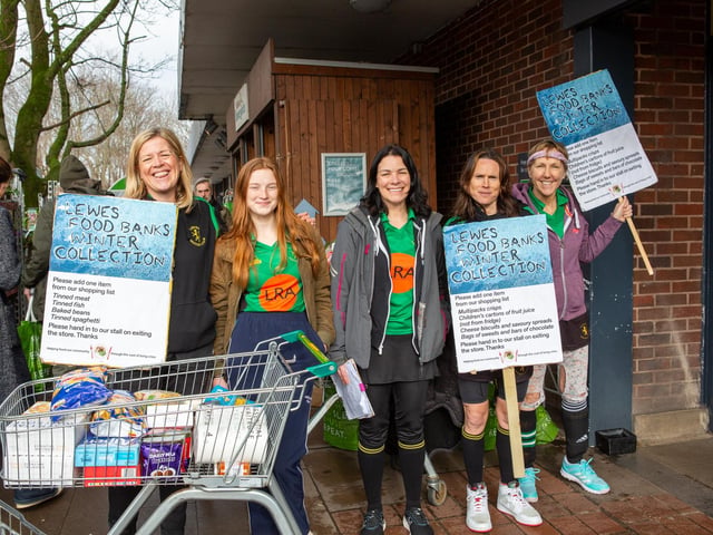 More than 8,000 items have been collected at the Lewes Food Banks Winter Collection