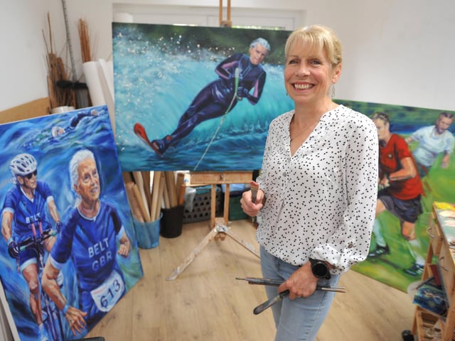 Claire Phillips - artist. Working on her collection inspirational older people doing extraordinary things. SR2507281 Pic Steve Robards/Nationalworld