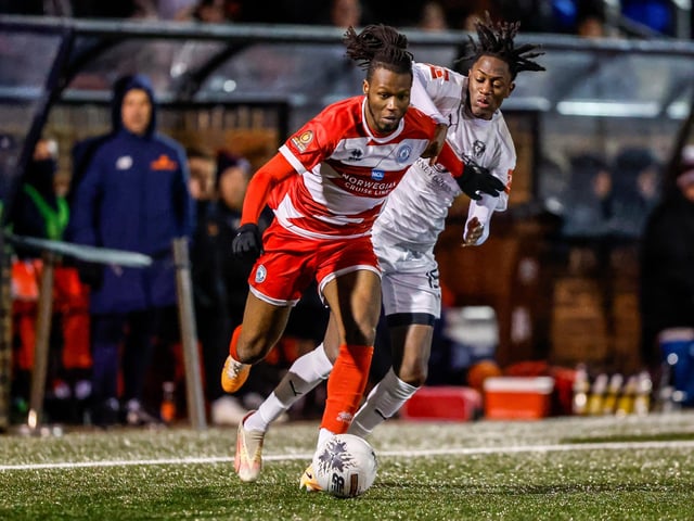 Action from Eastbourne Borough's Sussex Senior Cup quarter-final versus Hastings United