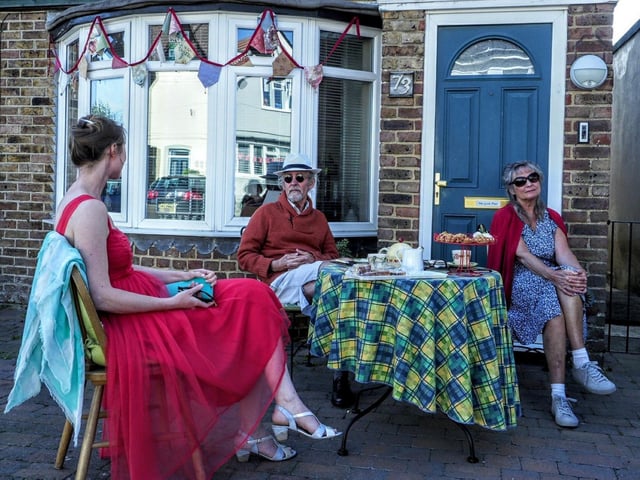 Residents of Southview Road, Southwick, celebrating VE Day