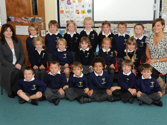New pupils at Ditchling C Of E Primary School (St Margarets) in 2010