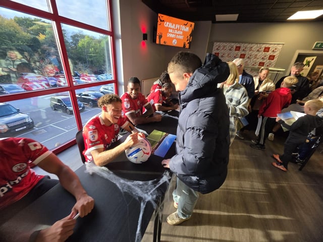 Crawley Town held a Halloween signing special where fans met the players and had their memorabilia signed