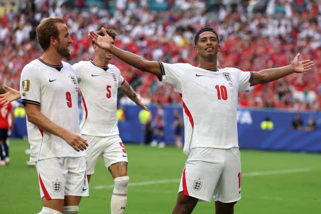 Will Jude Bellingham and Harry Kane shine on the big stage in the semi-final? (Photo by Richard Pelham/Getty Images)