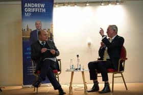 Gary Shipton grilling Andrew Griffith MP in Pulborough