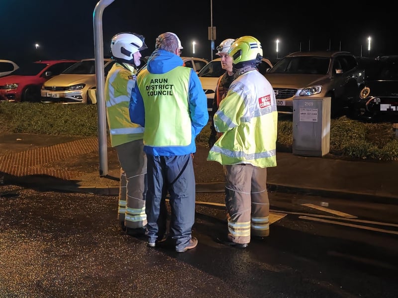 A number of properties in Littlehampton were flooded on February 18. Emergency services attended the scene. Picture: Eddie Mitchell