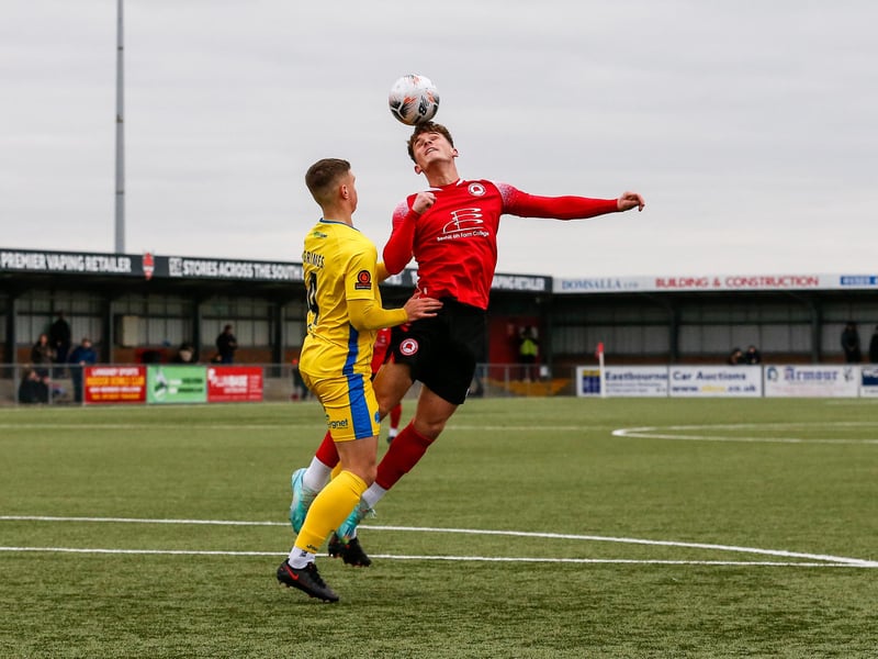 Action from Eastbourne Borough v Taunton Town at Priory Lane in National League South