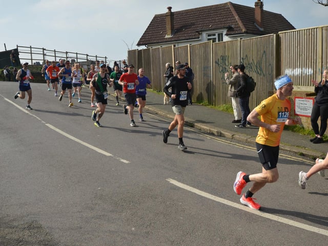 Action in the 2026 Hastings Half Marathon