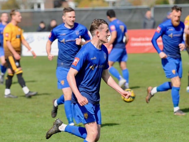 Action from Littlehampton Town's 1-1 draw with Lancing in theIsthmian south east division at The Sportsfield