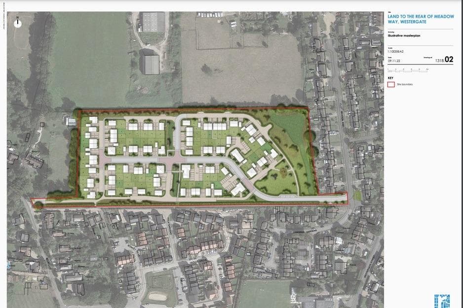 Westergate Plans submitted for up to 89 homes at Westergate