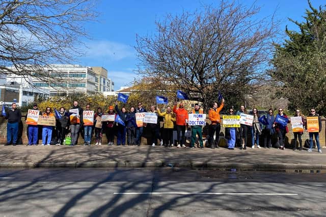 Junior doctors are taking part in a four-day walkout in Sussex, with England’s top doctor warning that NHS services would see ‘unprecedented disruption’.