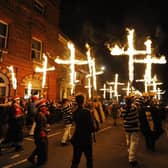 The event, run by six different Lewes bonfire societies, is one of the biggest November 5 events in the country, with more than 30 processions taking place through the narrow streets of the East Sussex town.