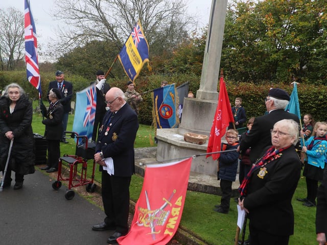 Planting of the crosses ceremony of remembrance at the Commonwealth war graves at Hastings cemetery. Photo by Roberts Photographic.