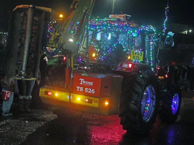 The Christmas Tractor Run 2024 leaving Hastings Old Town on December 21. Photo by Roberts Photographic.