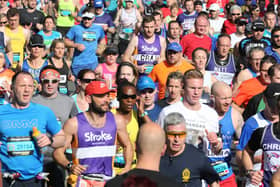 Runners in the 2017 Brighton Marathon. Photo taken by Eddie Mitchell