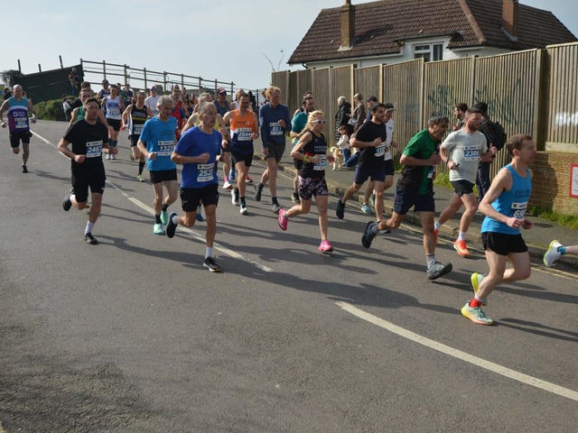 Action in the 2026 Hastings Half Marathon