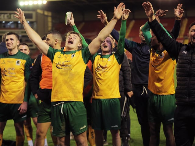The best of the action from the pitch and the stands from Horsham's 3-3 draw at Barnsley in the FA Cup first round