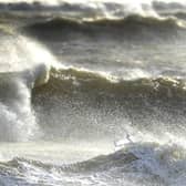 A photo of the sea off the Sussex coast during Storm Eunice in 2022. Photo: Hollie Robards, Iconic Media Group