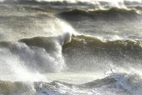 A photo of the sea off the Sussex coast during Storm Eunice in 2022. Photo: Hollie Robards, Iconic Media Group