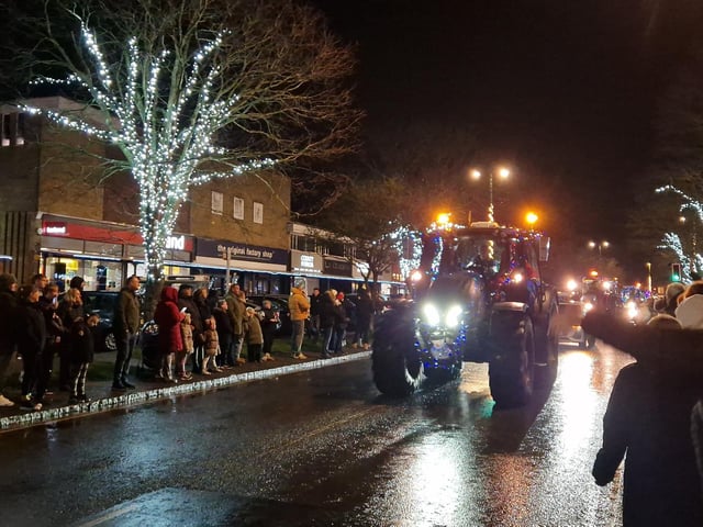The Arundel Illuminated Tractor Run 2025 in Rustington, which it was visiting for the first time