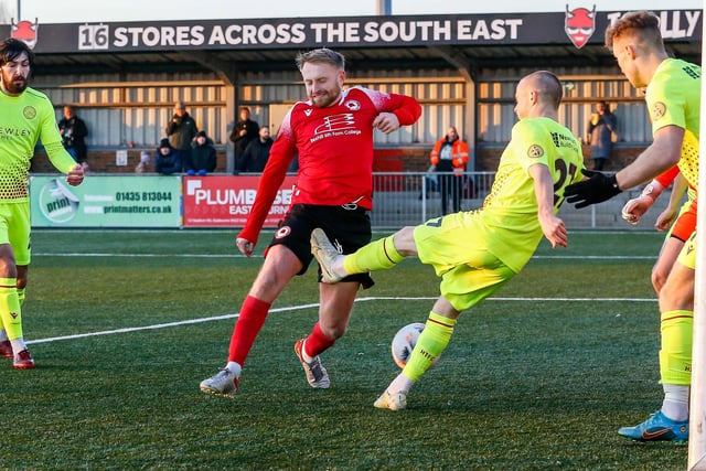 Action from Eastbourne Borough's win over Hungerford Town in the National League South