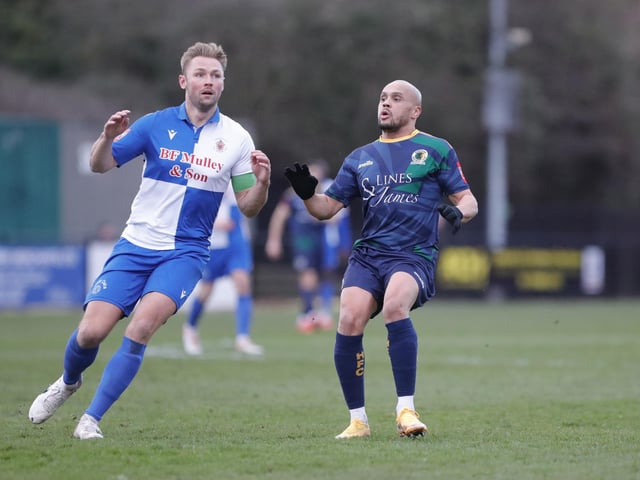 Horsham FC in action at Hornchurch in the Isthmian premier division