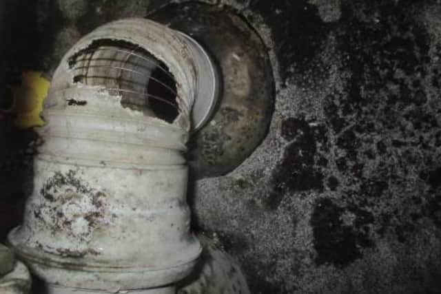 Mould inside Sara-Jae Gumbley's home