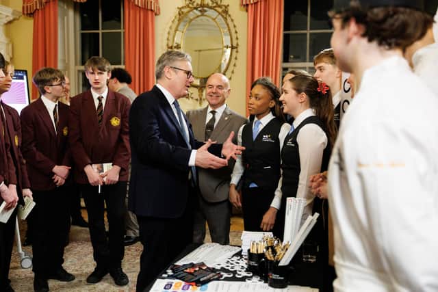 Sir Keir Starmer meets attendees at National Apprenticeship event at No 10 Downing Street