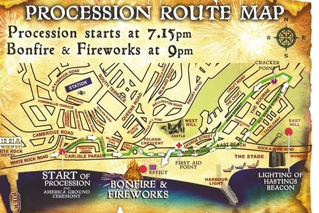 Map of the procession