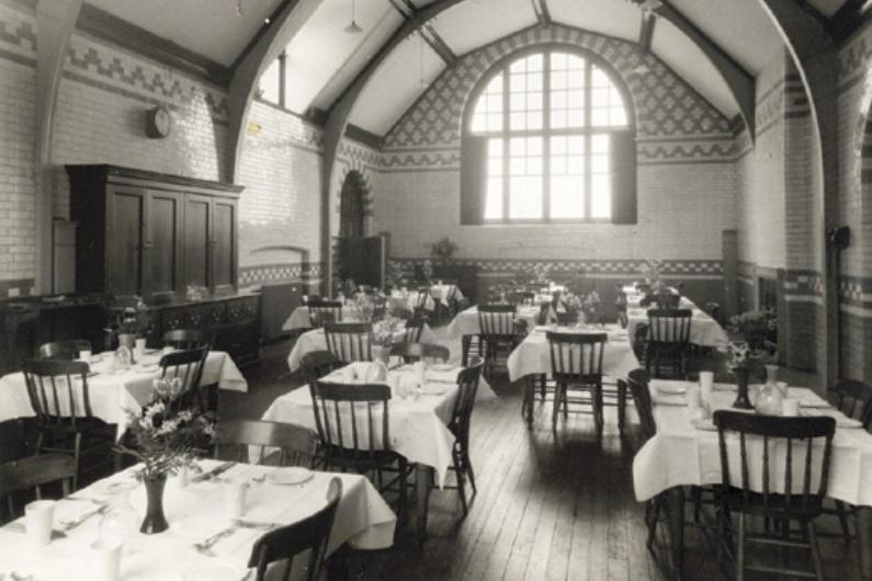 The dining room at Rustington Convalescent Home around 1935