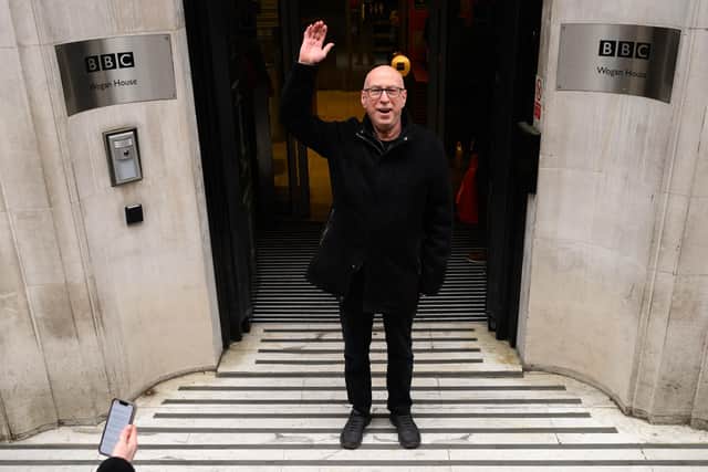 Ken Bruce leaves Wogan House after presenting his final BBC Radio 2 mid-morning show on March 3 (Photo by Leon Neal/Getty Images)