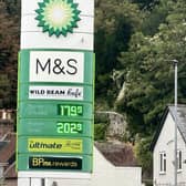 The price of diesel standing at 202.9p at the BP station on Malling Hill, Lewes, on Monday, September 28. Photo: Eddie Mitchell