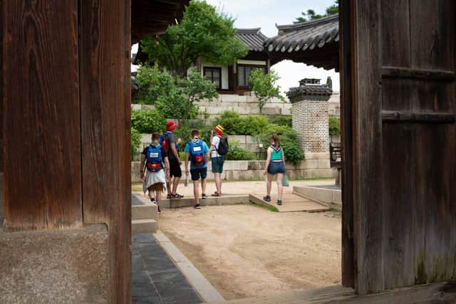 Scouts visiting the Temple and the Hanbok Experience in Seoul