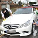 Ian Hart Funeral Service doing a car wash in aid of Chestnut Tree House