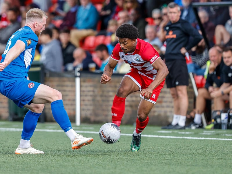 Action from Eastbourne Borough v Truro City in the National League South