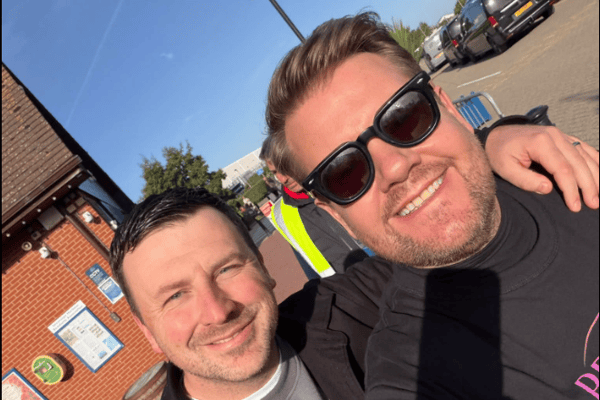 Four Seasons manager snaps a photo with James Corden