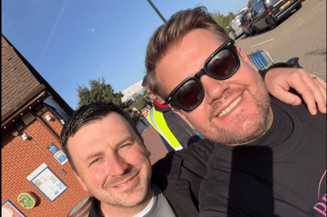 Four Seasons manager snaps a photo with James Corden