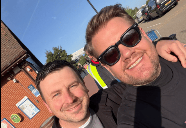 Four Seasons manager snaps a photo with James Corden