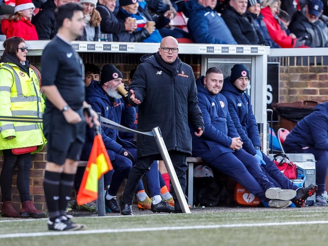 Action from Eastbourne Borough's draw at home to Oxford City in National League South