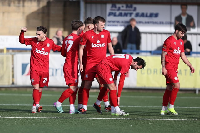 Action from Worthing's 5-1 win at Havant and Waterlooville