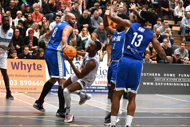 Worthing Thunder take the game to Derby Trailblazers | Picture: Gary Robinson