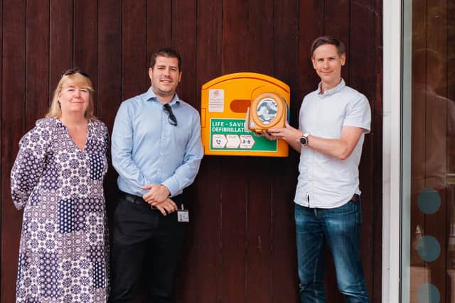 The installation of the defibrillator at The Wickbourne Centre was made possible thanks to The Sussex Heart Charity. Picture: The Sussex Heart Charity.