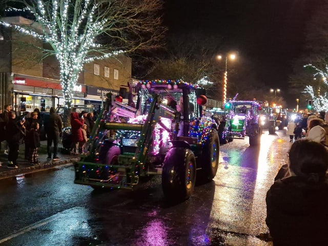The Arundel Illuminated Tractor Run 2025 in Rustington, which it was visiting for the first time